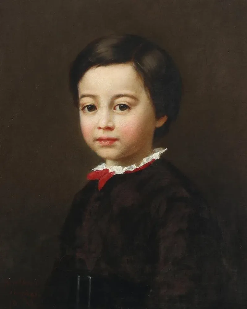 Obraz Portret chłopca - Adalbert Begas | Druk artystyczny