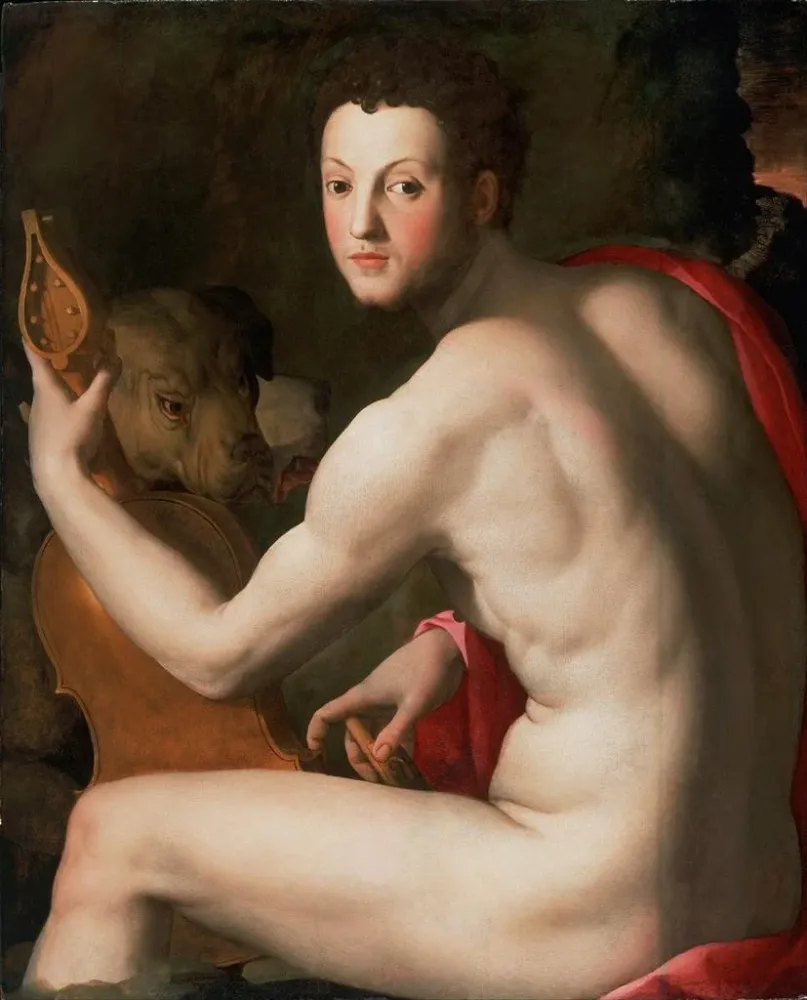 Obraz Portret Cosme I de Medici jako Orfeusz - Agnolo Bronzino | Druk artystyczny