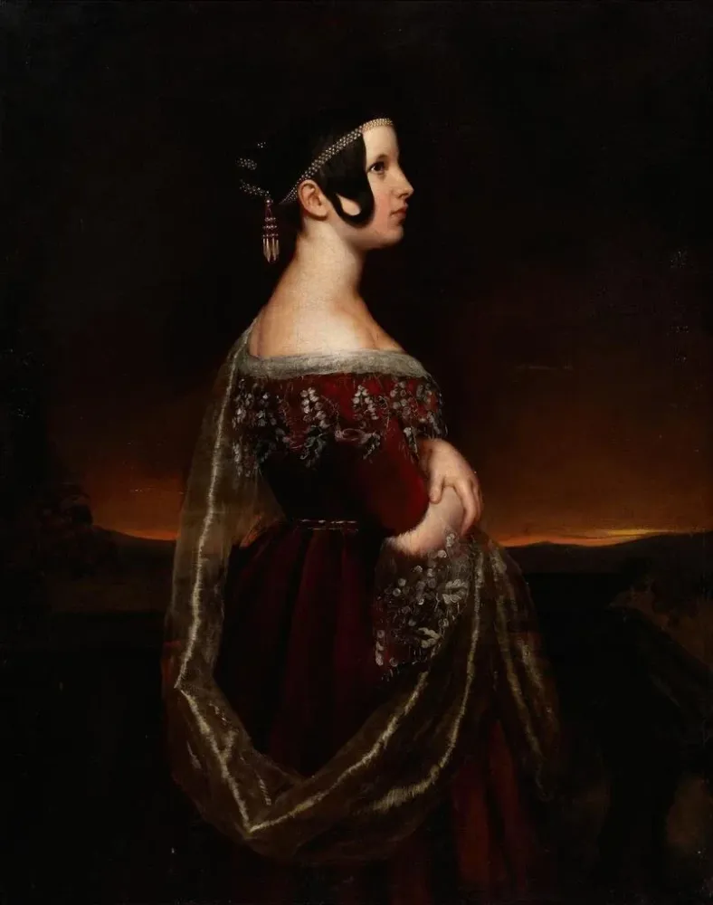 Obraz Portret damy z perłami - Ary Scheffer | Druk artystyczny