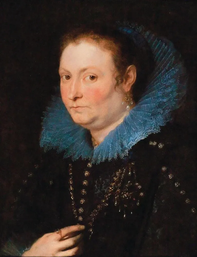 Obraz Portret damy w półpostaci, uważany za szlachetną genueńską - Antoine van Dyck | Druk artystyczny
