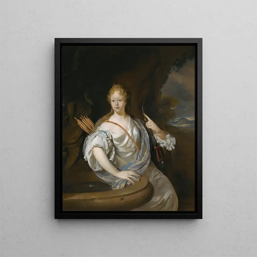 Obraz Portret damy ubranej w Dianę - Adriaen van der Werff | Druk artystyczny