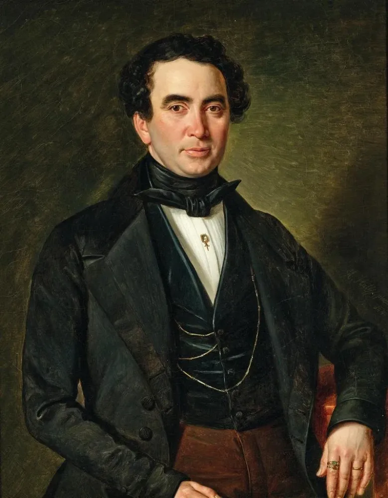 Obraz Portret dżentelmena - Andreas Hall | Druk artystyczny