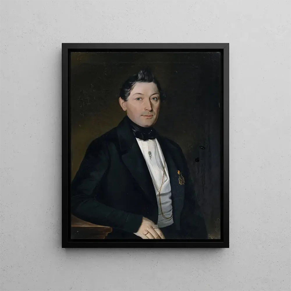 Obraz Portret dżentelmena w czarnym fraku z medalami - Albert Theer | Druk artystyczny