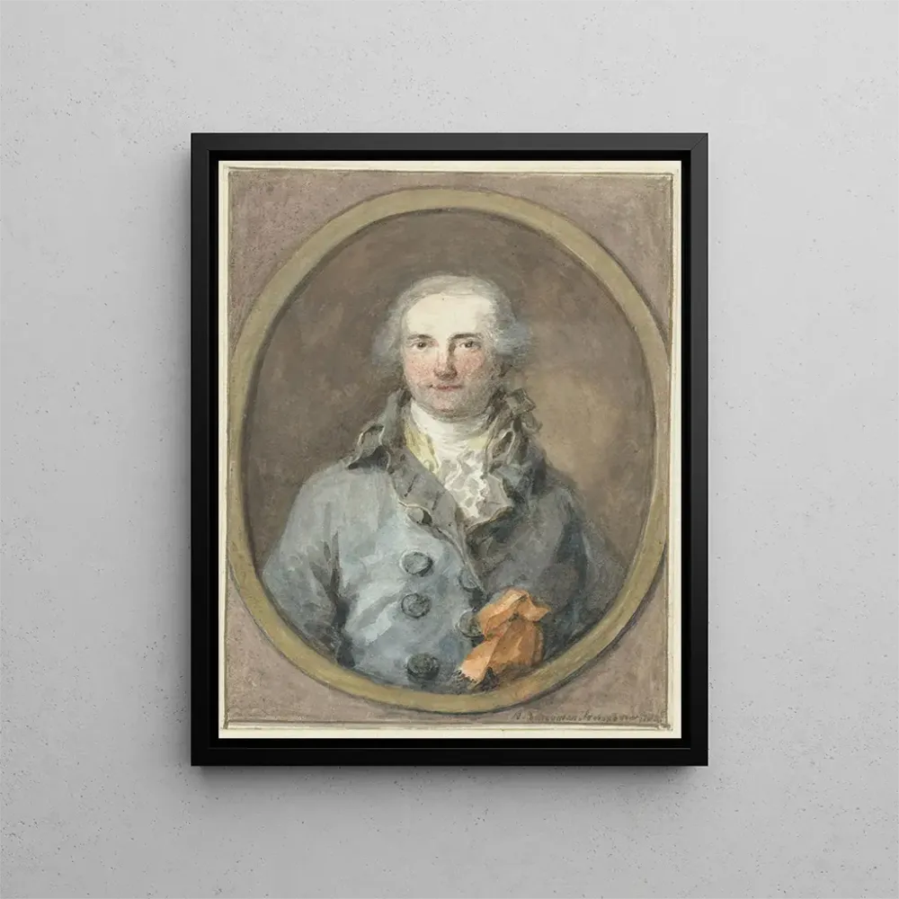 Obraz Portret dżentelmena w owalnej ramie - Aert Schouman | Druk artystyczny