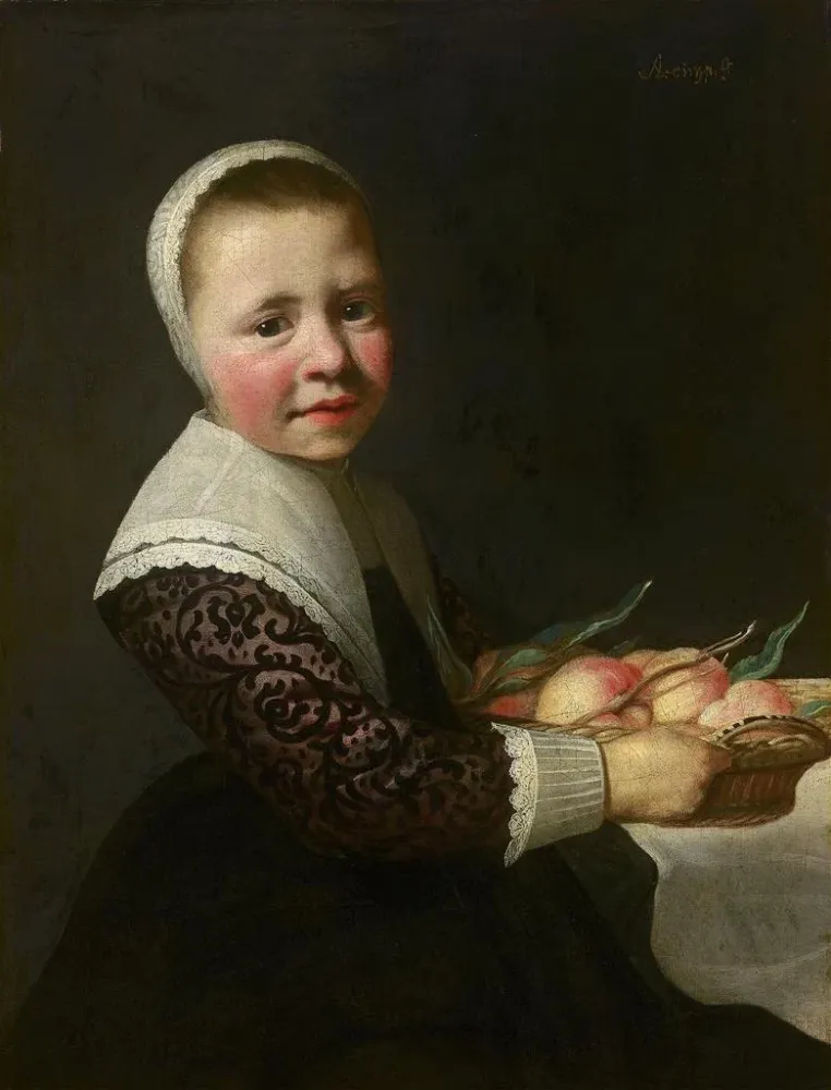 Obraz Portret dziewczynki z brzoskwiniami - Aelbert Cuyp | Druk artystyczny