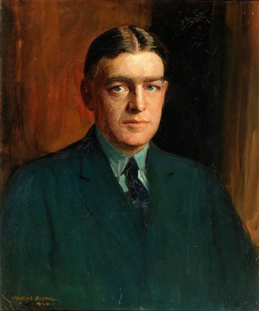Obraz portret Ernesta Shackletona (1874 - 1922), eksploratora polarnego - Charles Buchel | Druk artystyczny