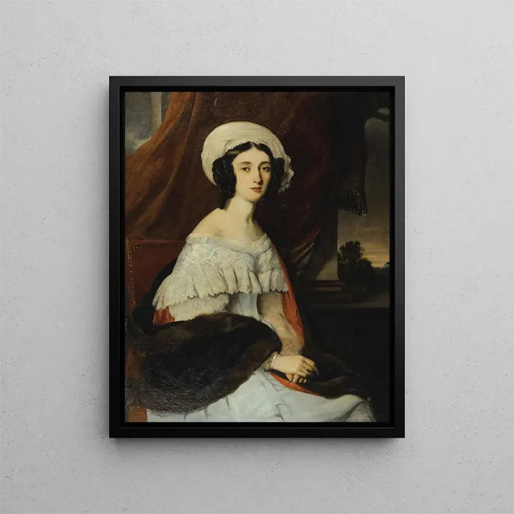 Obraz Portret Eugénie Gabrielle Barbou des Courières, baronowa Rivet - Alexandre Marie Colin | Druk artystyczny