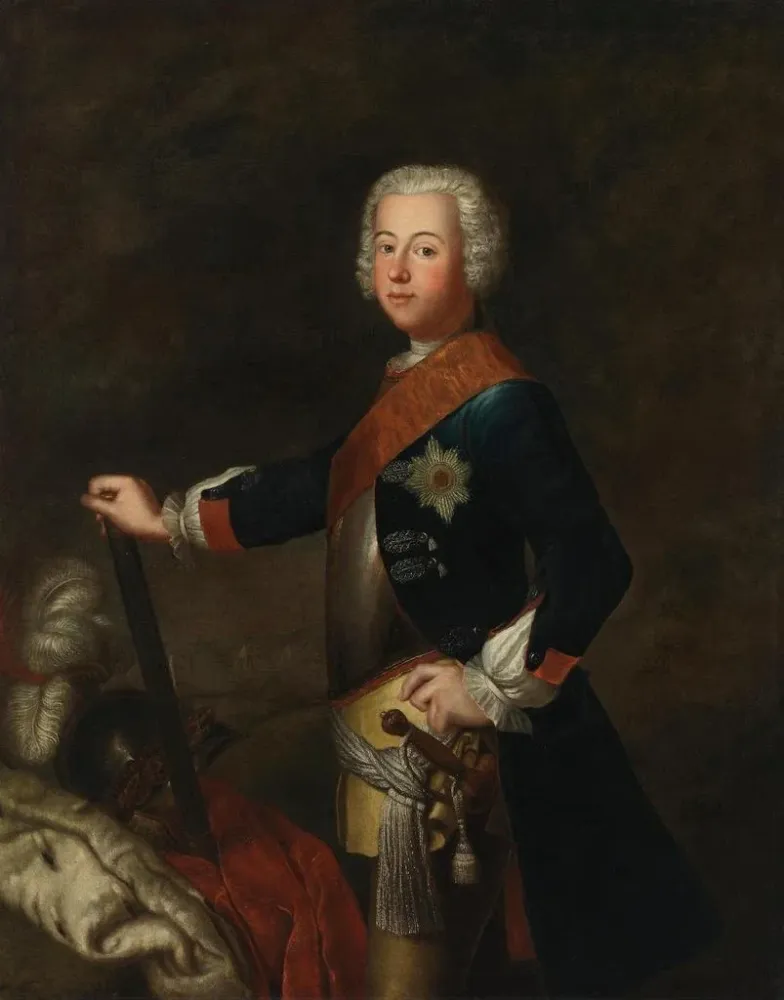 Obraz Portret Fryderyka II Wielkiego - Antoine Pesne | Druk artystyczny
