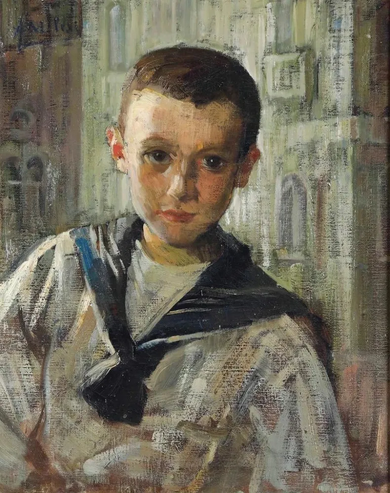 Obraz Portret Giorgio, syna Angelo Balbi - Alessandro Milesi | Druk artystyczny