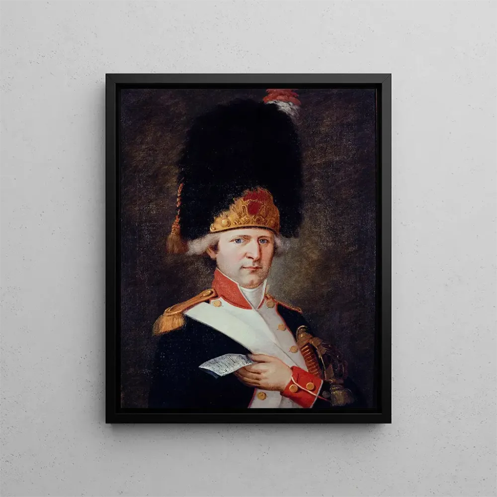 Obraz Portret grenadera trzymającego banknot - E Lussigny | Druk artystyczny