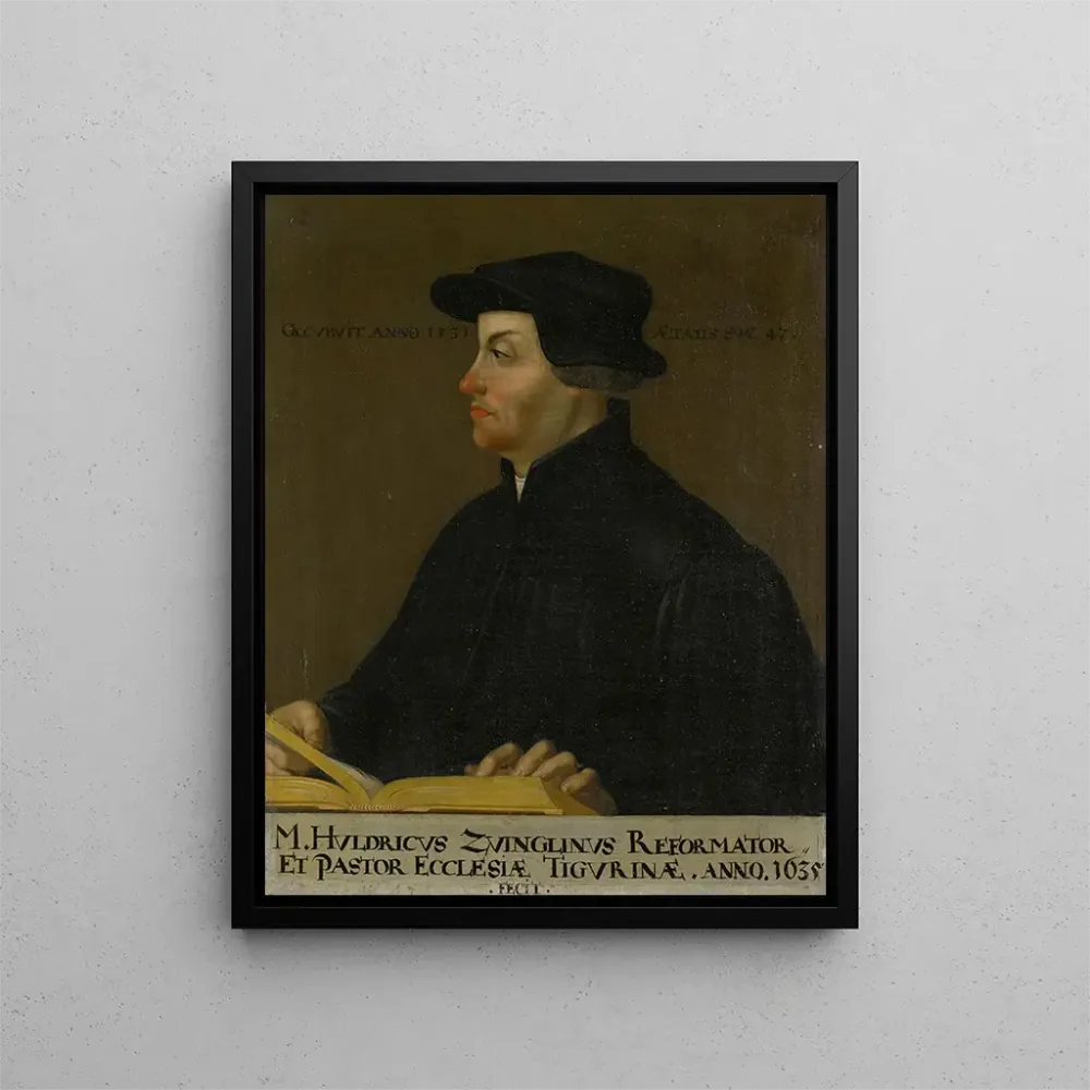 Obraz portret Huldricha Zwingli - Anonimowy | Druk artystyczny