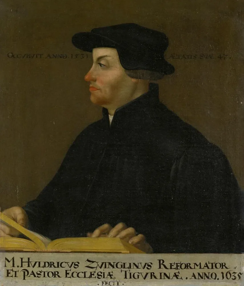 Obraz portret Huldricha Zwingli - Anonimowy | Druk artystyczny