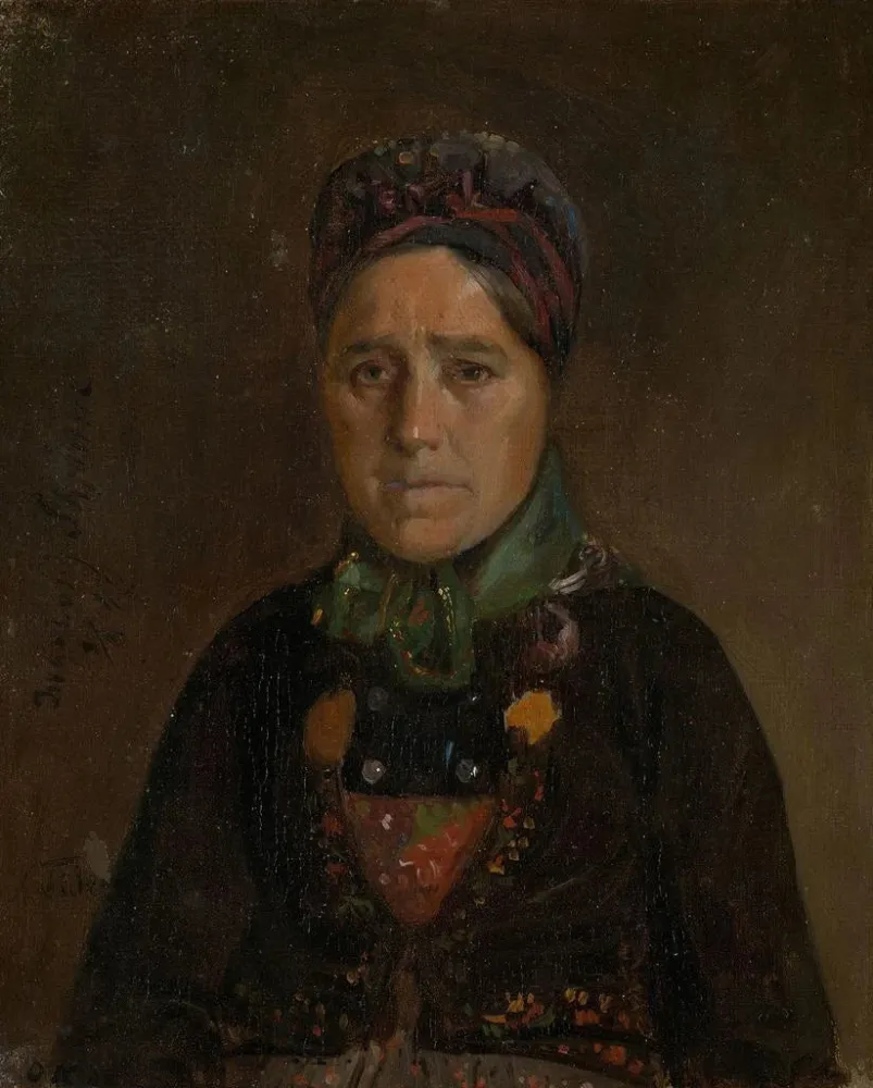 Obraz portret Ingeborg Skjønne de Numedal - Adolph Tidemand | Druk artystyczny