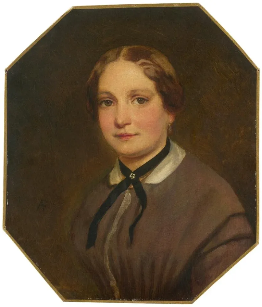 Obraz Portret jego siostry Emilie 1827-1873 - Anselm Feuerbach | Druk artystyczny
