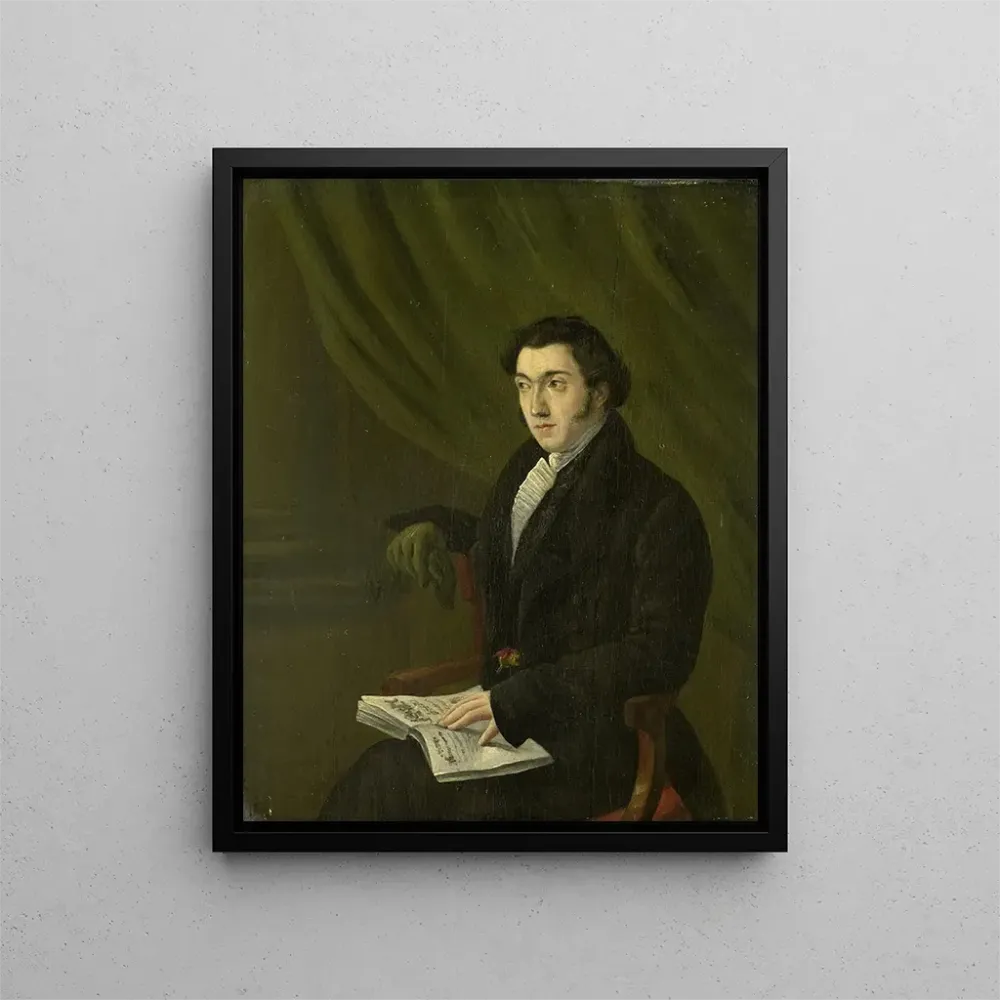 Obraz portret Johanna Petrusa Schouberga, rytownika znaczków w Mennicy Cesarskiej w Utrechcie - Abraham Hendrik Winter | D...