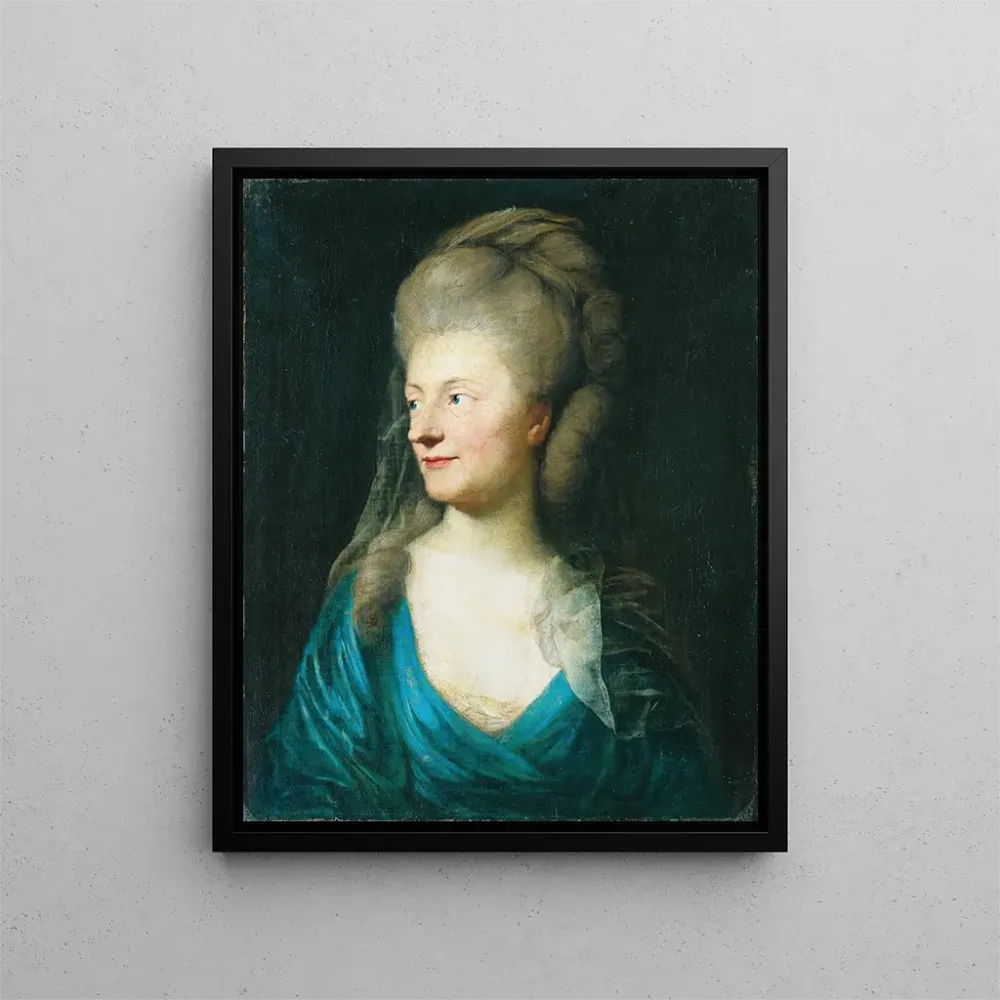 Obraz Portret Johanny Henriette Louise hrabiny de Bestucheff Rumin née von Carlowitz 1717-1787 - Anton Graff | Druk artyst...