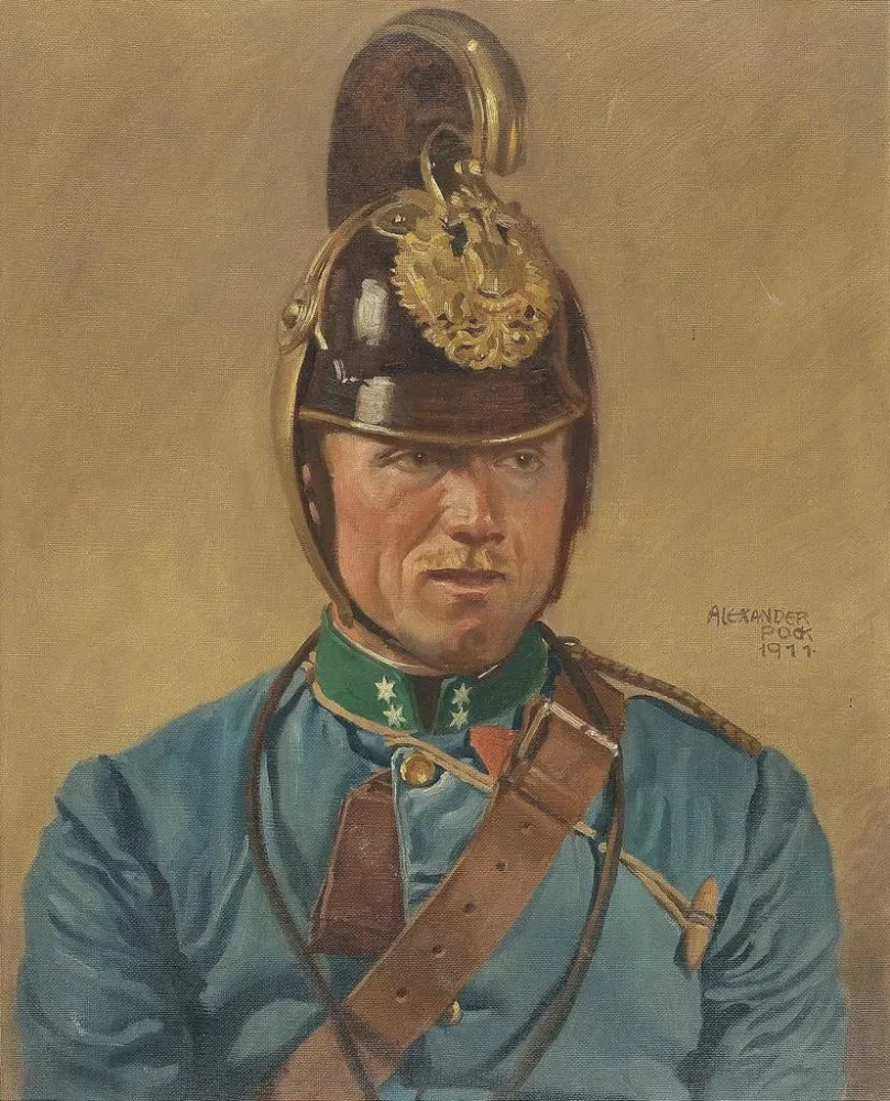 Obraz Portret kaprala dragon - Alexander Pock | Druk artystyczny