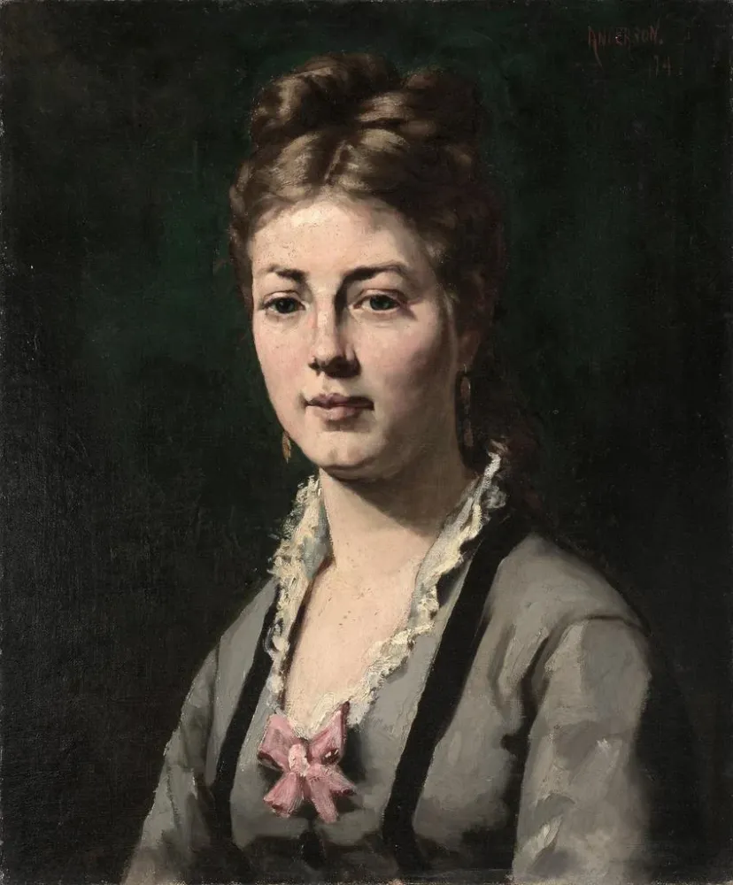 Obraz Portret kobiety - Abraham Archibald Anderson | Druk artystyczny