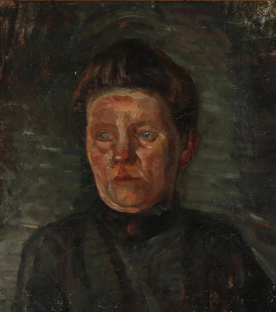 Obraz Portret kobiety w czerni - Albert Gottschalk | Druk artystyczny