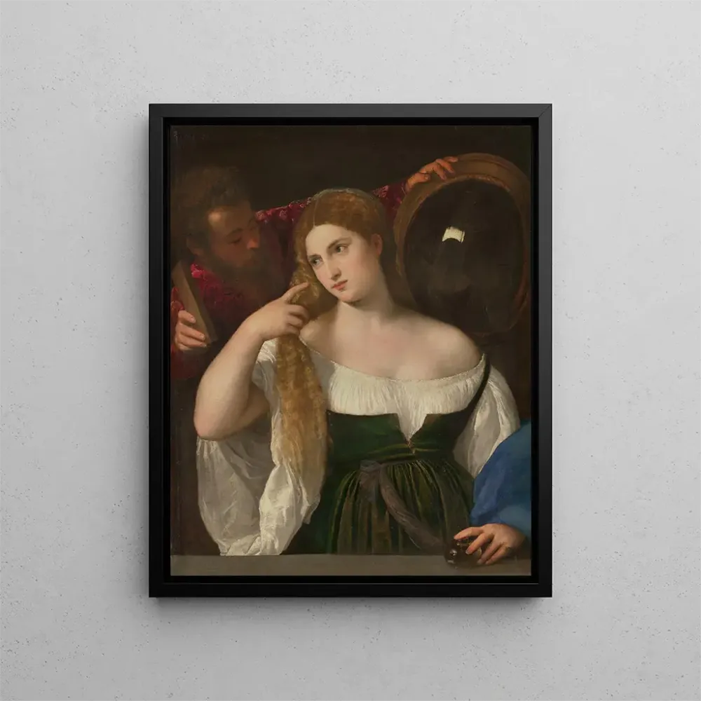 Obraz Portret kobiety podczas toalety - Titian | Druk artystyczny
