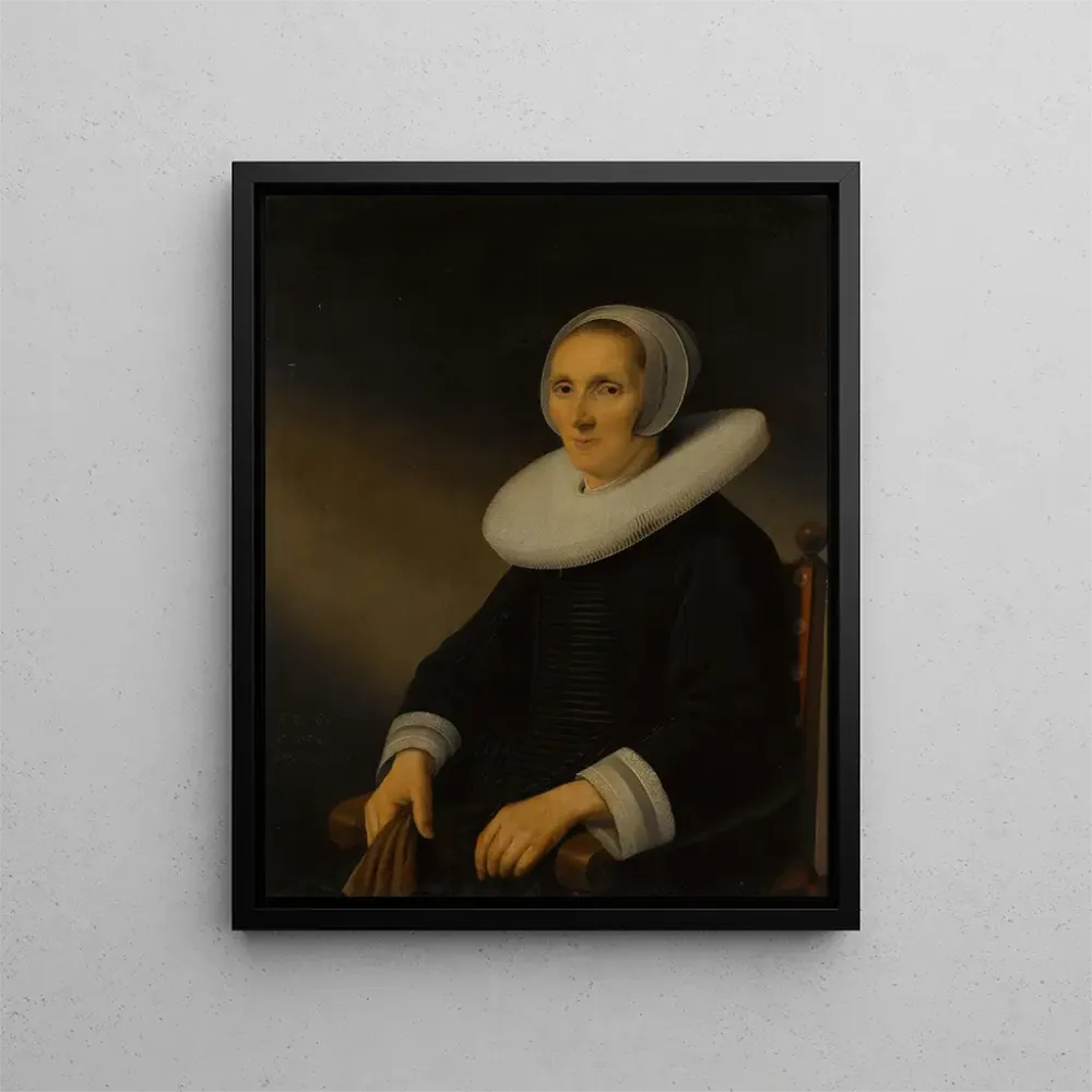 Obraz portret kobiety prawdopodobnie Jacobminy de Grebber - Anthonie Palamedesz | Druk artystyczny