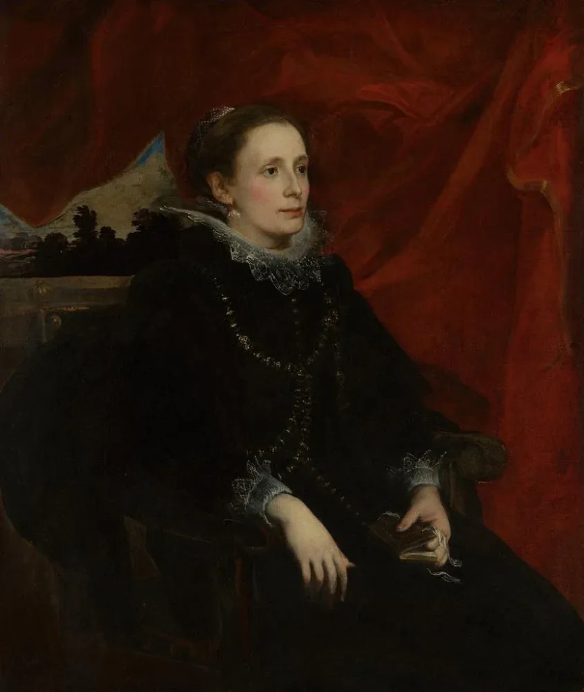 Obraz Portret kobiety zwanej markizą Durazzo - Antoine van Dyck | Druk artystyczny