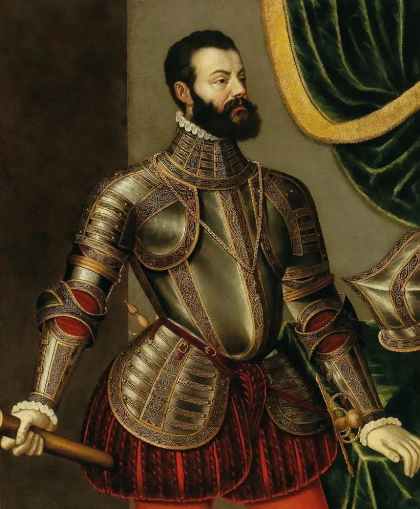 Obraz Portret komandanta Alfonsa d'Avalosa Marchese del Vasto - Agostino Galeazzi | Druk artystyczny