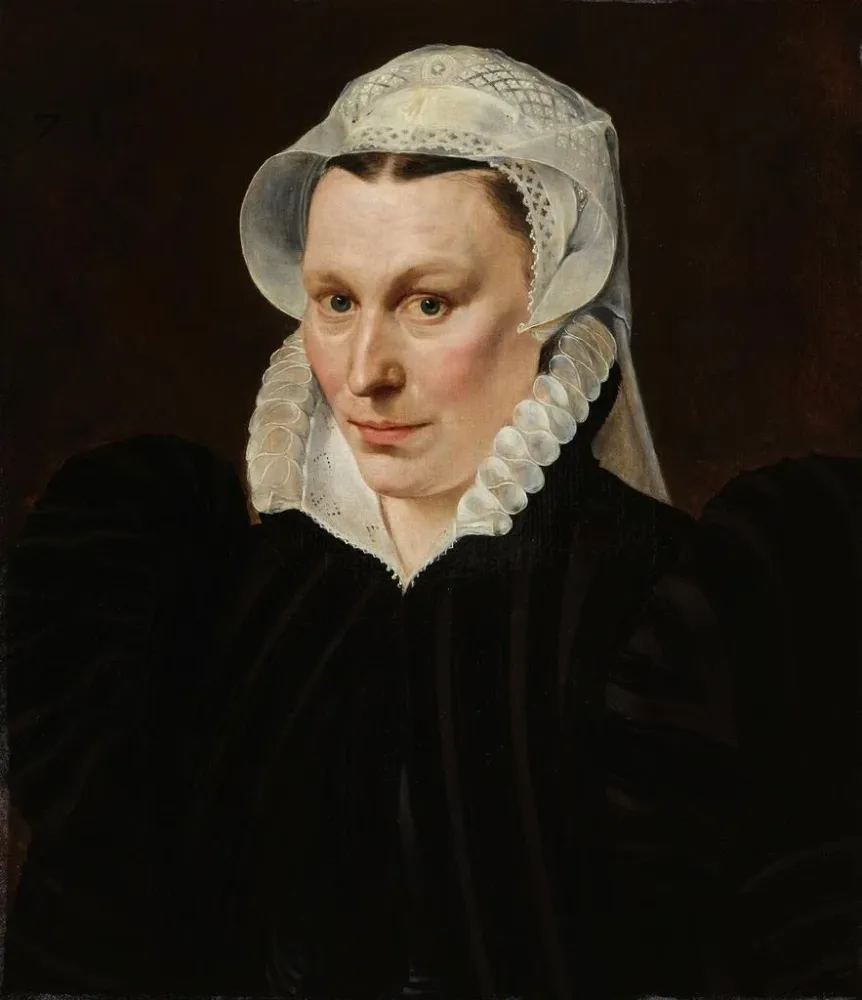 Obraz Portret Magdaleny Plantin - Adriaen Thomasz Key | Druk artystyczny