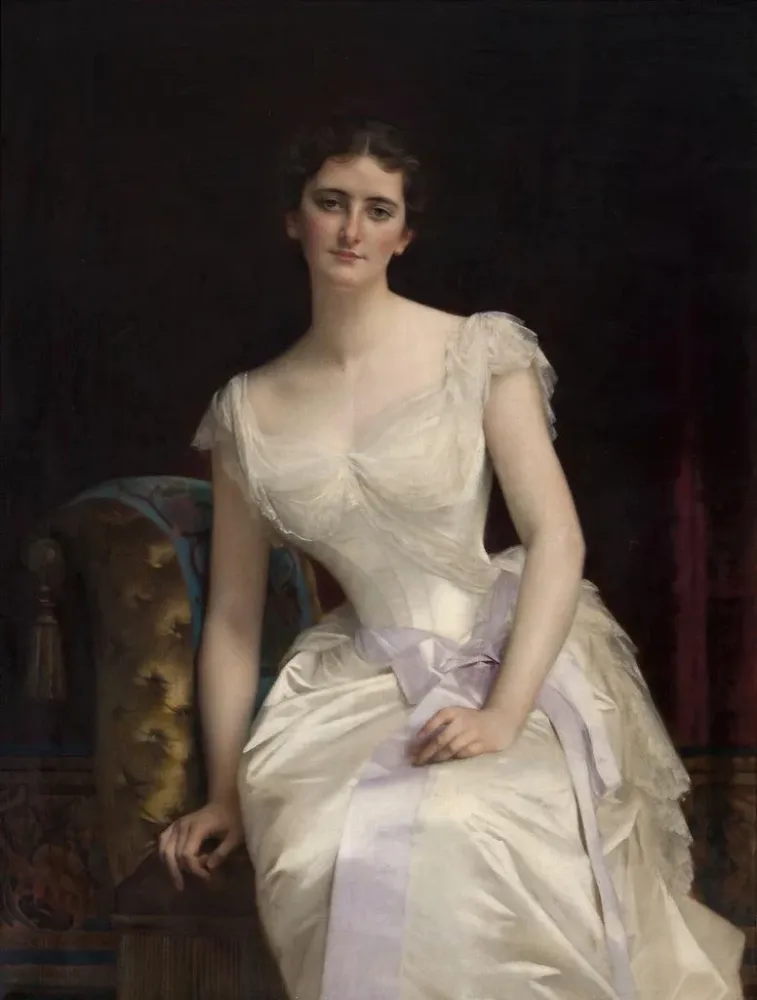 Obraz Portret Mary Victoria Leiter, przyszłej Lady Curzon de Kedleston, wicekrólowej Indii - Alexandre Cabanel | Druk arty...