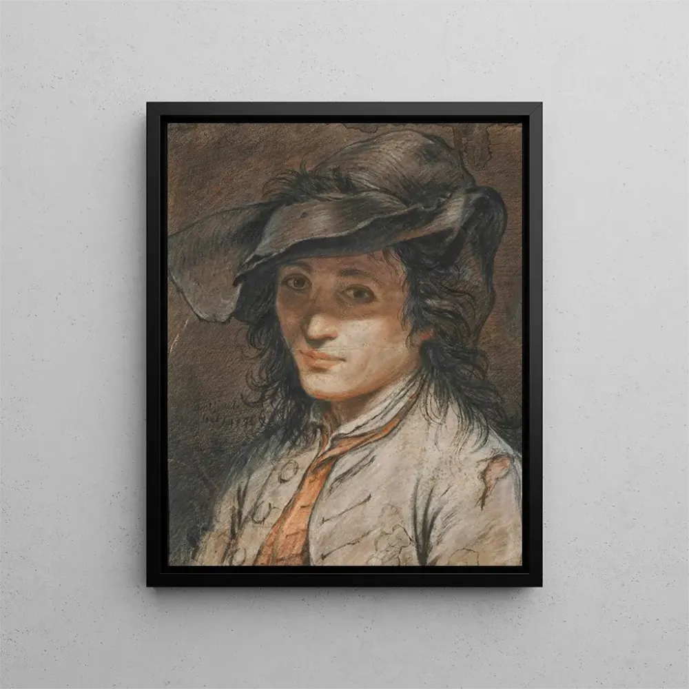 Obraz portret mężczyzny w kapeluszu - Antoine Lebel | Druk artystyczny