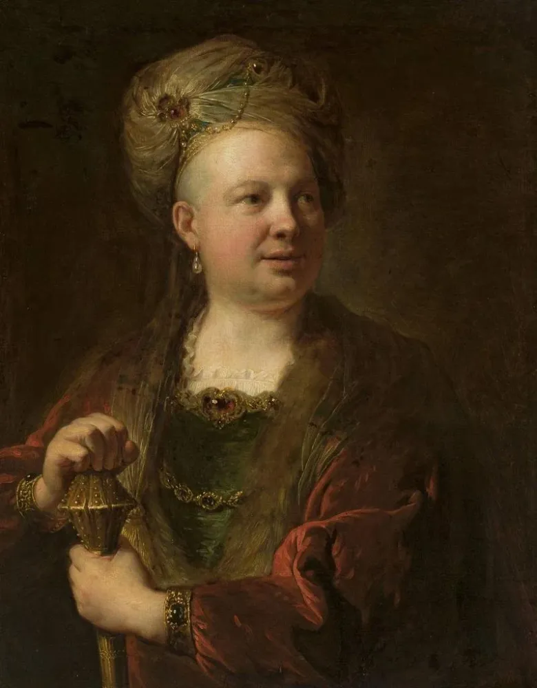 Obraz Portret mężczyzny w orientalnym kostiumie - Alexis Grimou | Druk artystyczny