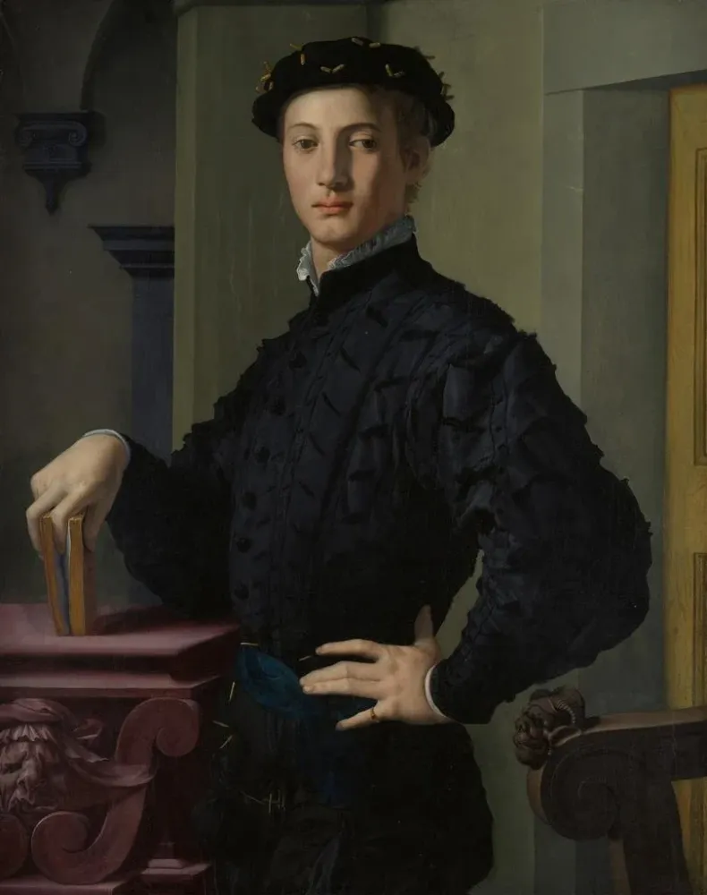 Obraz Portret młodego mężczyzny - Agnolo Bronzino | Druk artystyczny