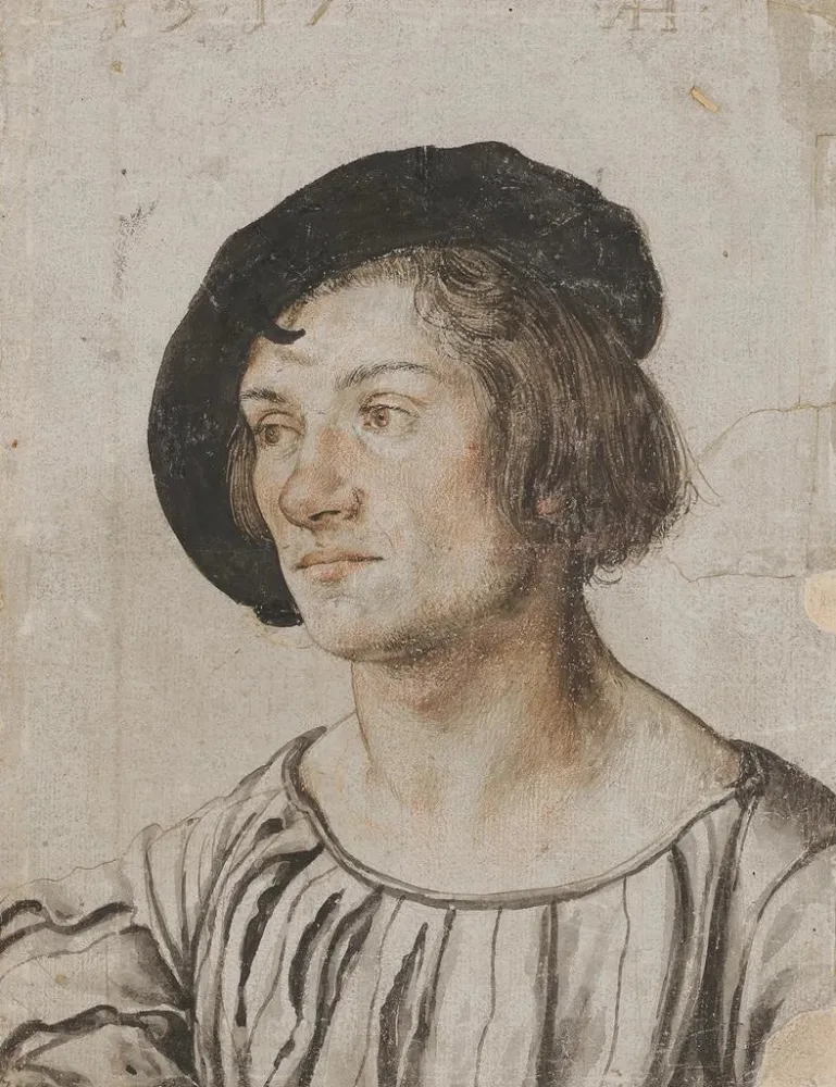 Obraz Portret młodego mężczyzny - Ambrosius Holbein | Druk artystyczny