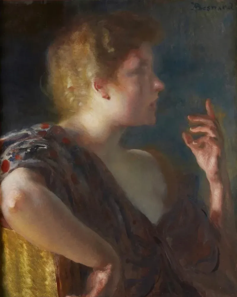 Obraz Portret młodej kobiety - Albert Besnard | Druk artystyczny