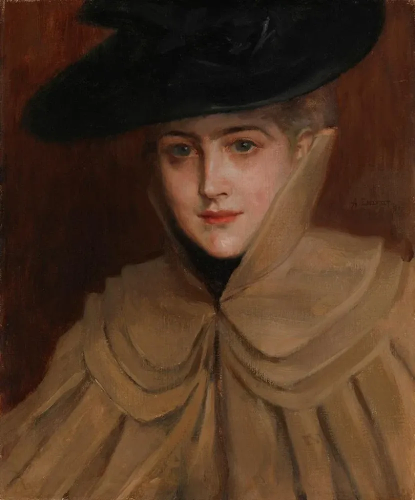 Obraz Portret młodej kobiety - Albert Edelfelt | Druk artystyczny