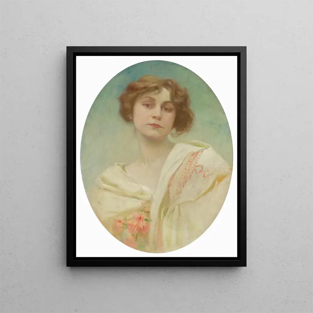 Obraz Portret młodej kobiety w stroju ludowym - Alphonse Mucha | Druk artystyczny