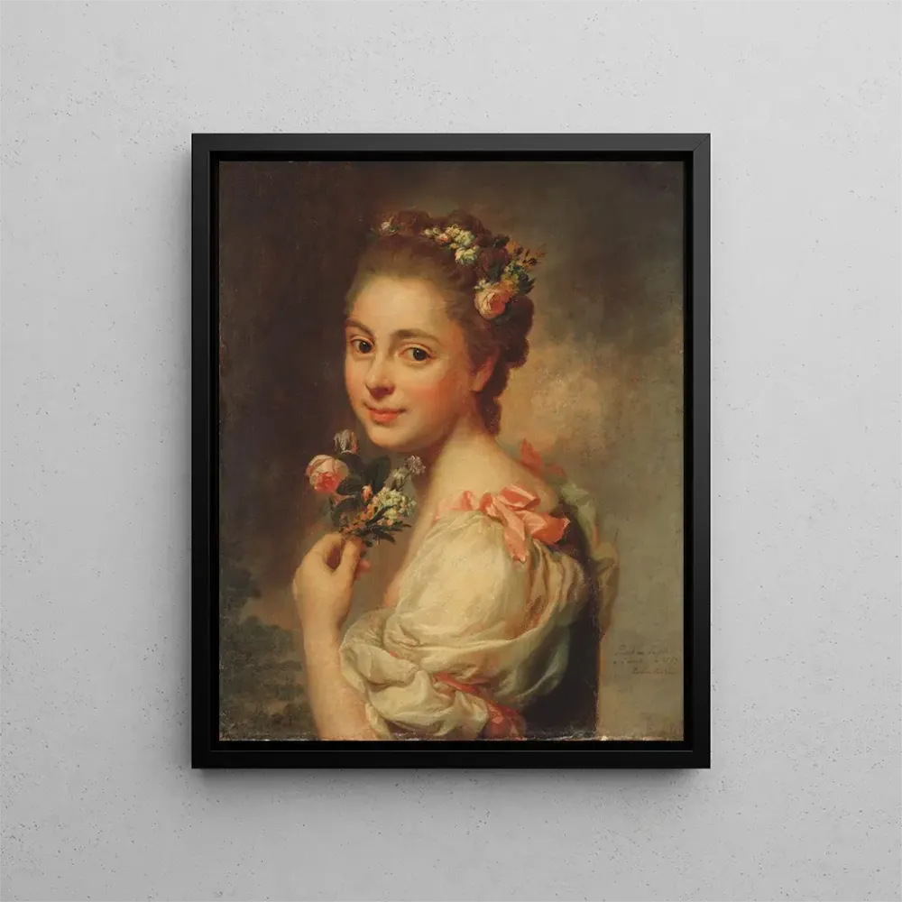 Obraz Portret żony artysty Marie Suzanne z domu Giroust - Alexander Roslin | Druk artystyczny