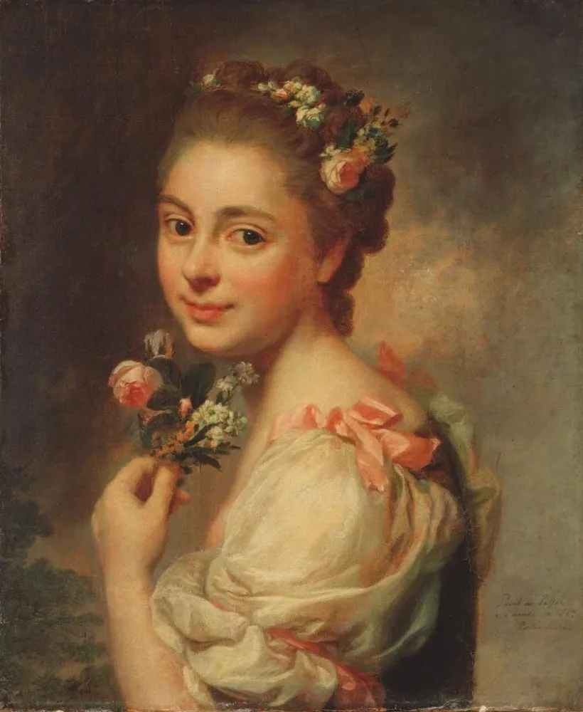 Obraz Portret żony artysty Marie Suzanne z domu Giroust - Alexander Roslin | Druk artystyczny
