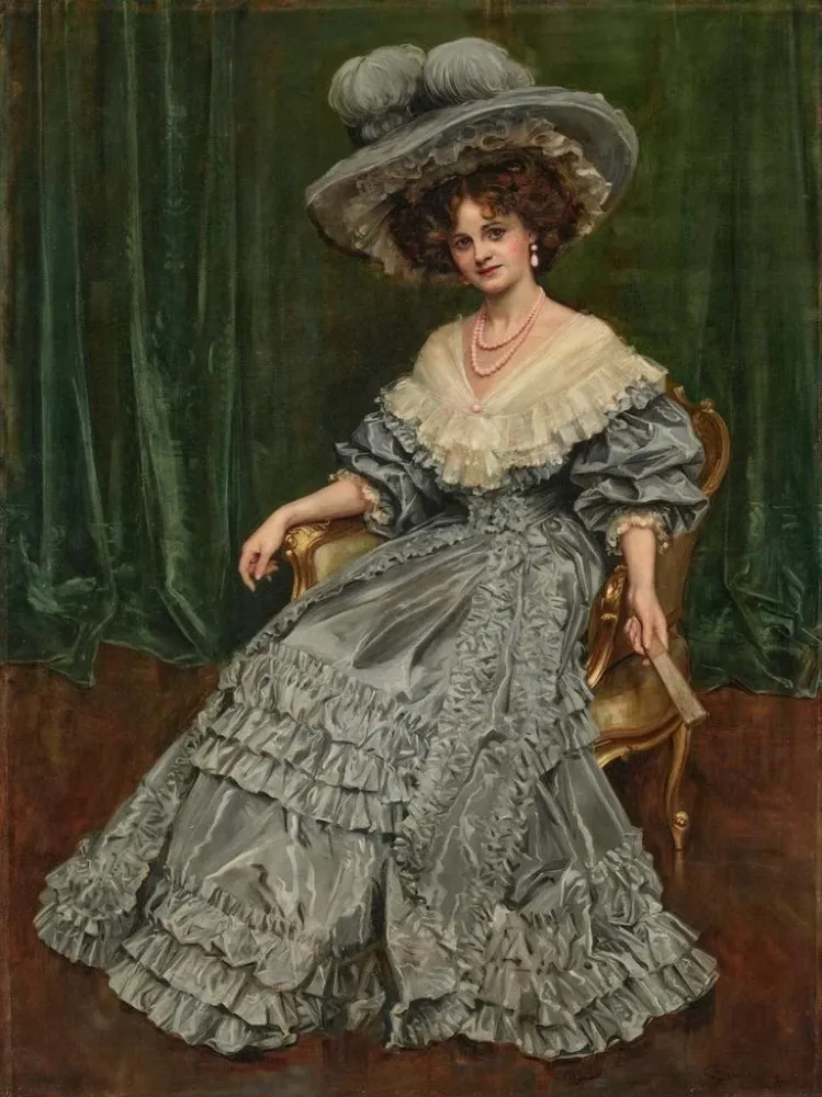 Obraz Portret pani Gertie Millar, później hrabiny Dudley - Albert Henry Collings | Druk artystyczny