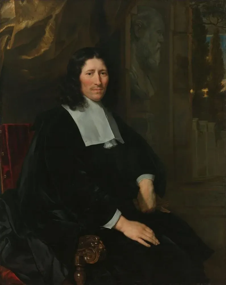 Obraz Portret Pietera de la Court - Abraham Lambertsz van den Tempel | Druk artystyczny