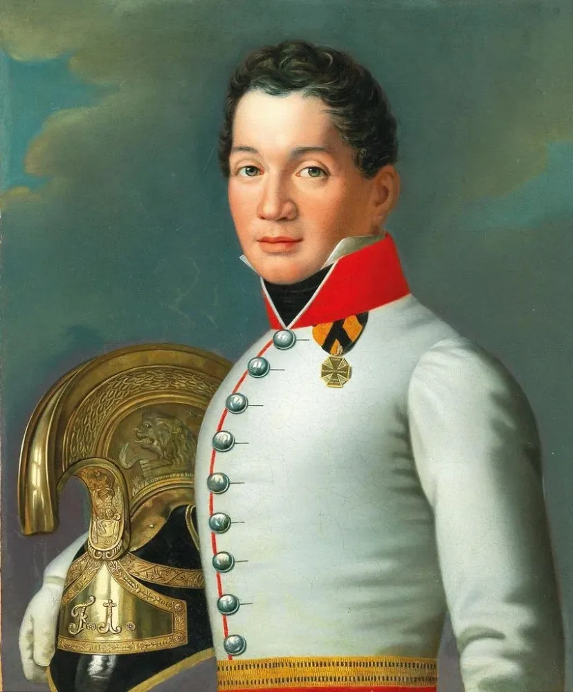 Obraz Portret porucznika 4. pułku dragonów z Górnej Austrii i Salzburga - Anton Einsle | Druk artystyczny