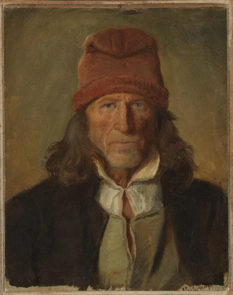 Obraz Portret rolnika z Vossevangen - Adolph Tidemand | Druk artystyczny