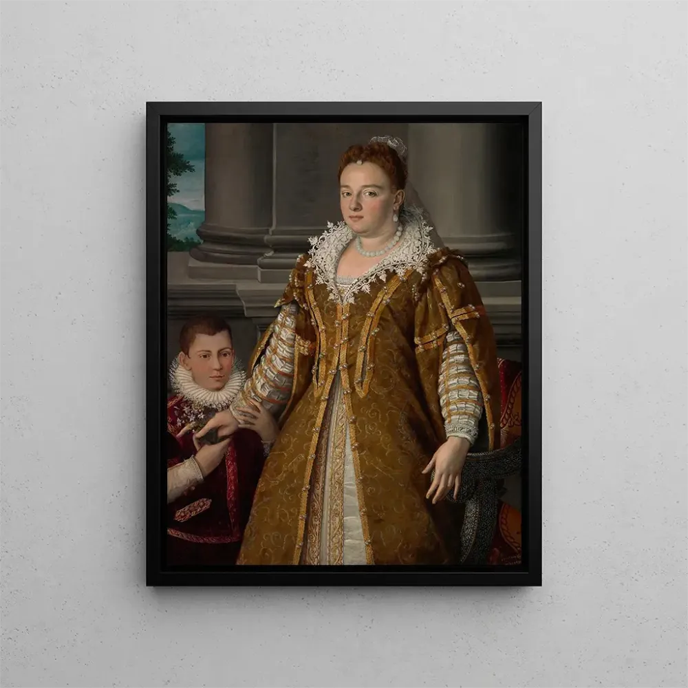 Obraz Portret wielkiej księżnej Bianki Capello de Médicis z jej synem - Alessandro Allori | Druk artystyczny