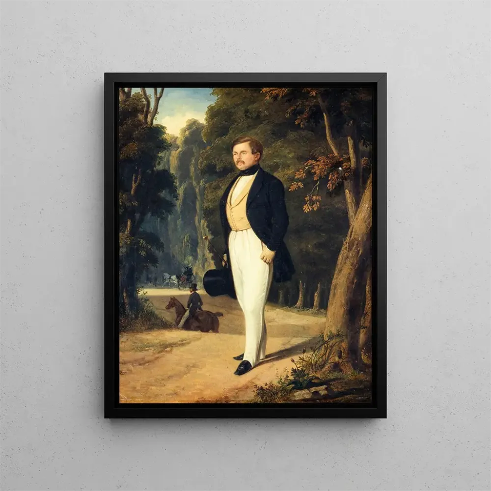 Obraz portretowy Augustina Grisiera 1791-1865 mistrza broni - Alfred de Dreux | Druk artystyczny