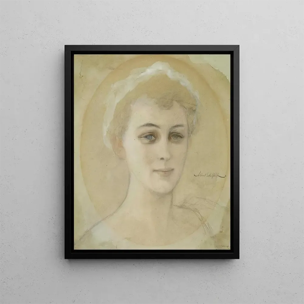 Obraz portretowy Studium portretowe baronessy Naomi Emi De La Chapelle - Albert Edelfelt | Druk artystyczny