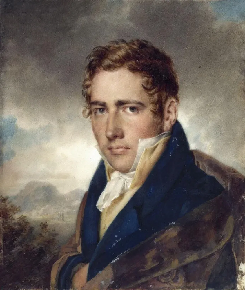 Obraz portretu przypuszczalnego architekta Augusta Constantina 1790-1842 - Alexandre-Évariste Fragonard | Druk artystyczny