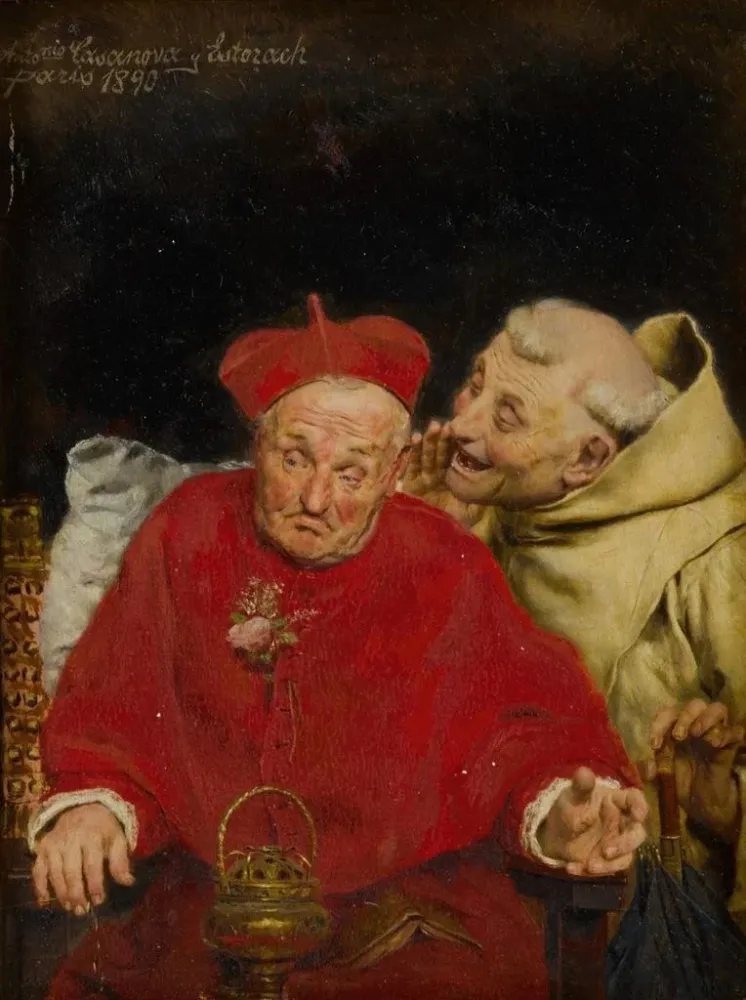 Obraz Potins amusants - Antonio Casanova y Estorach | Druk artystyczny