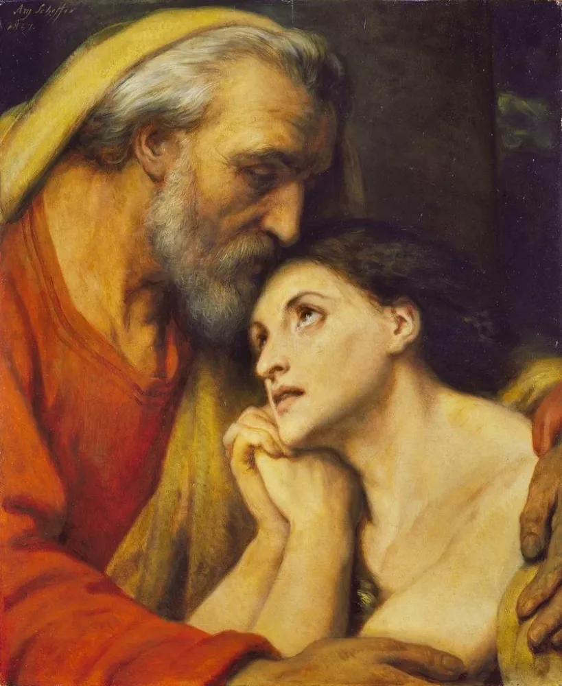 Obraz Powrót syna marnotrawnego - Ary Scheffer | Druk artystyczny
