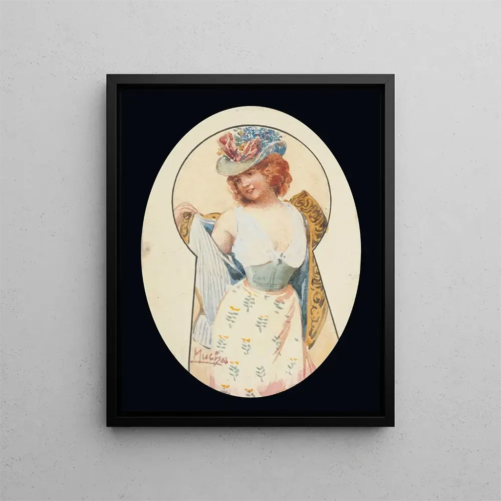Obraz Przez dziurkę od klucza - Alphonse Mucha | Druk artystyczny