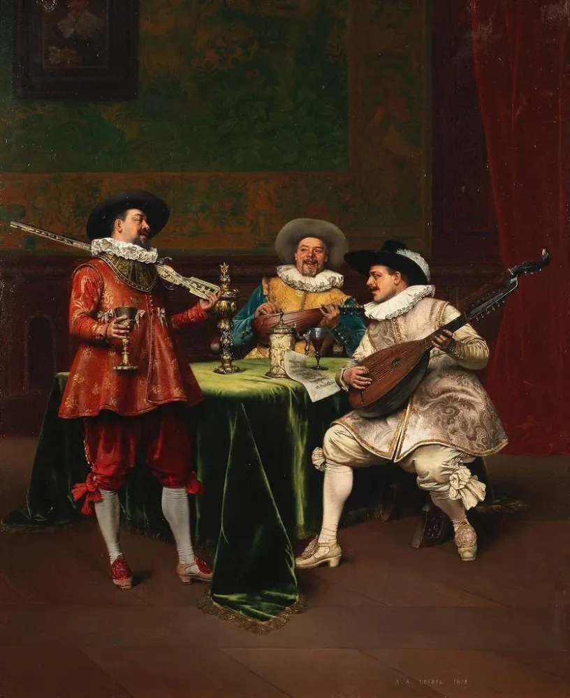 Obraz Le récital - Adolphe Alexandre Lesrel | Druk artystyczny